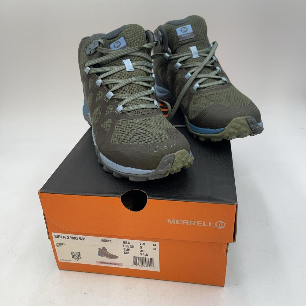 Merrell Siren 3 Mid Shoes Womens Size 7.5 Waterproof Hiking Sneakers J65550